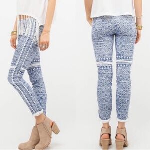 Mother Jeans Tribal Printed Shag Colorblock Looker Bohemian Skinny 27‎